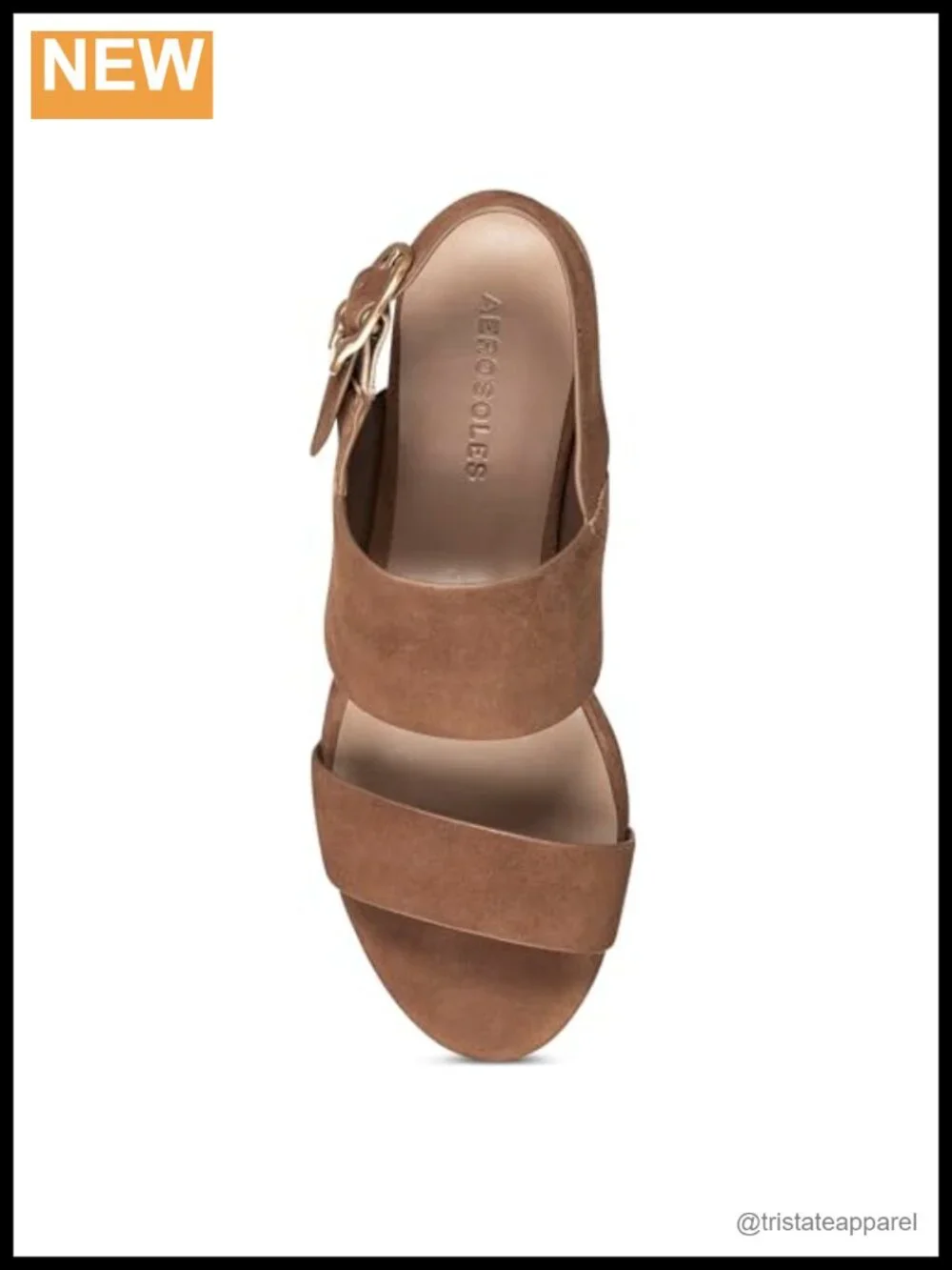 Aerosoles Platform Heeled Sandal with Adjustable Slingback Strap and Cushioned